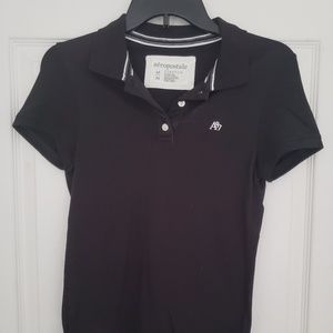 Black polo shirt